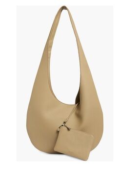 ✅NEW “BCBG” Taupe Crescent Large Hobo Shoulder Bag